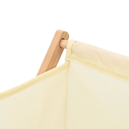 Laundry Basket Cedar Wood and Fabric Beige 42x41x64 cm