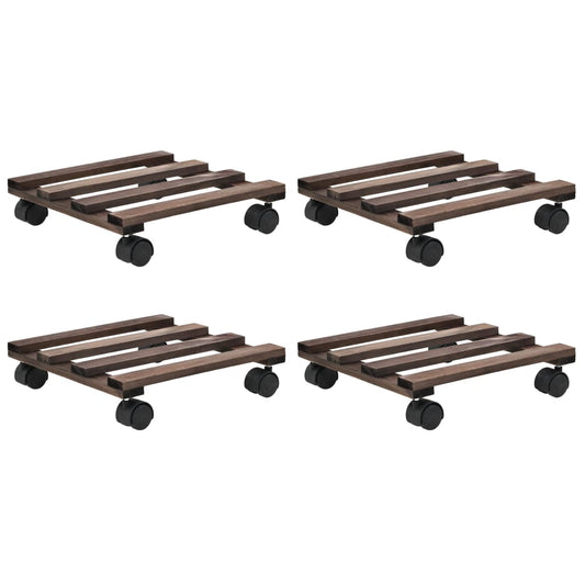 Plant Roller | Brown | Cedar Wood | Compact | Rotatable | Plant Roller