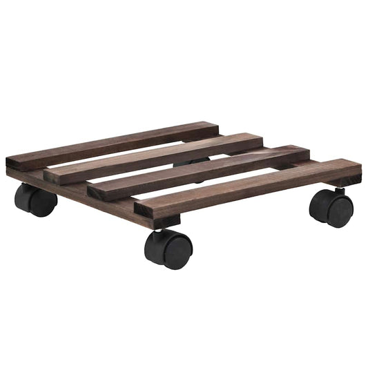 Plant Roller | Brown | Cedar Wood | Compact | Rotatable | Plant Roller