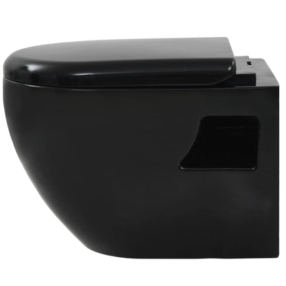 Wall-Hung Toilet Ceramic Black