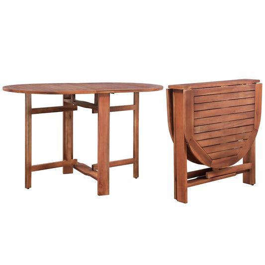 Dining Table | Brown | Solid Acacia Wood | Medium | Foldable