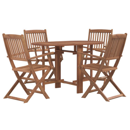 Outdoor Dining Set | Brown | Solid acacia wood | Compact |  Foldable