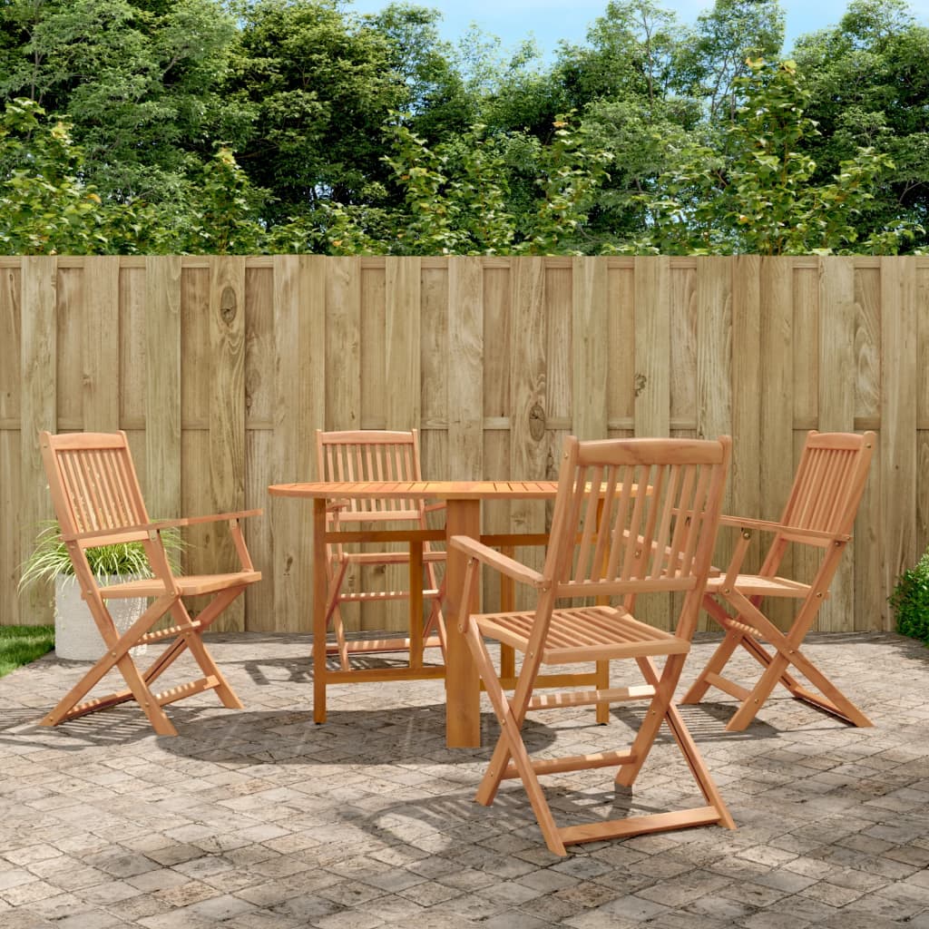 Outdoor Dining Set | Brown | Solid acacia wood | Compact |  Foldable