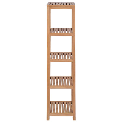 4-Tier Bathroom Storage Rack Solid Teak 42x42x165 cm