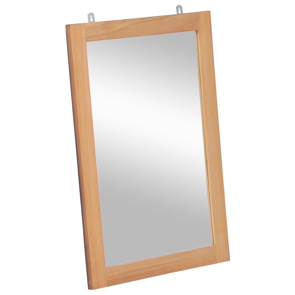 Wall Mirror Solid Teak 50x70 cm