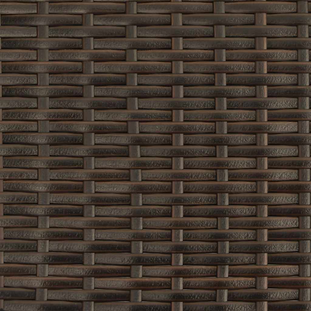 Stackable Patio Chairs 2 pcs Poly Rattan Brown