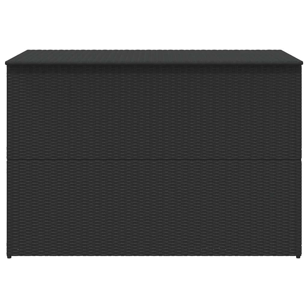 Patio Storage Box Black 59"x39.4"x39.4" Poly Rattan