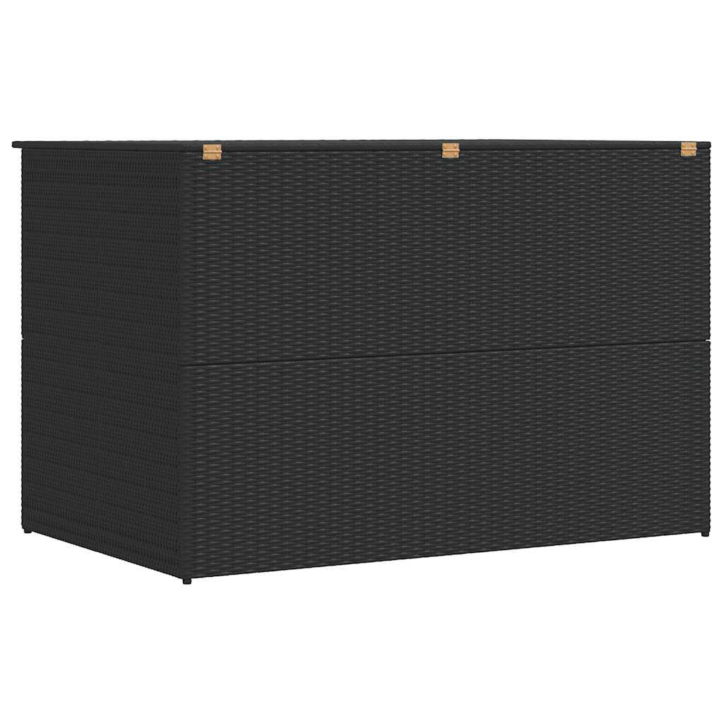 Patio Storage Box Black 59"x39.4"x39.4" Poly Rattan