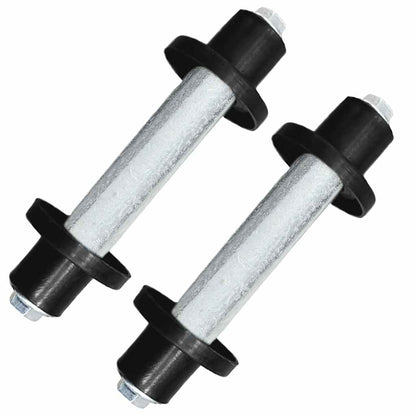 Wheelbarrow Wheels 2 pcs with Axles Solid PU 4.00-8 390 mm