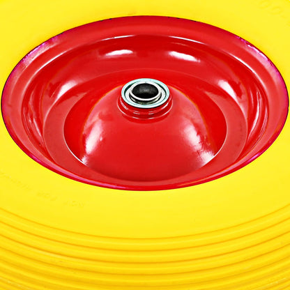 Wheelbarrow Wheel with Axle Solid PU 4.00-8 390 mm