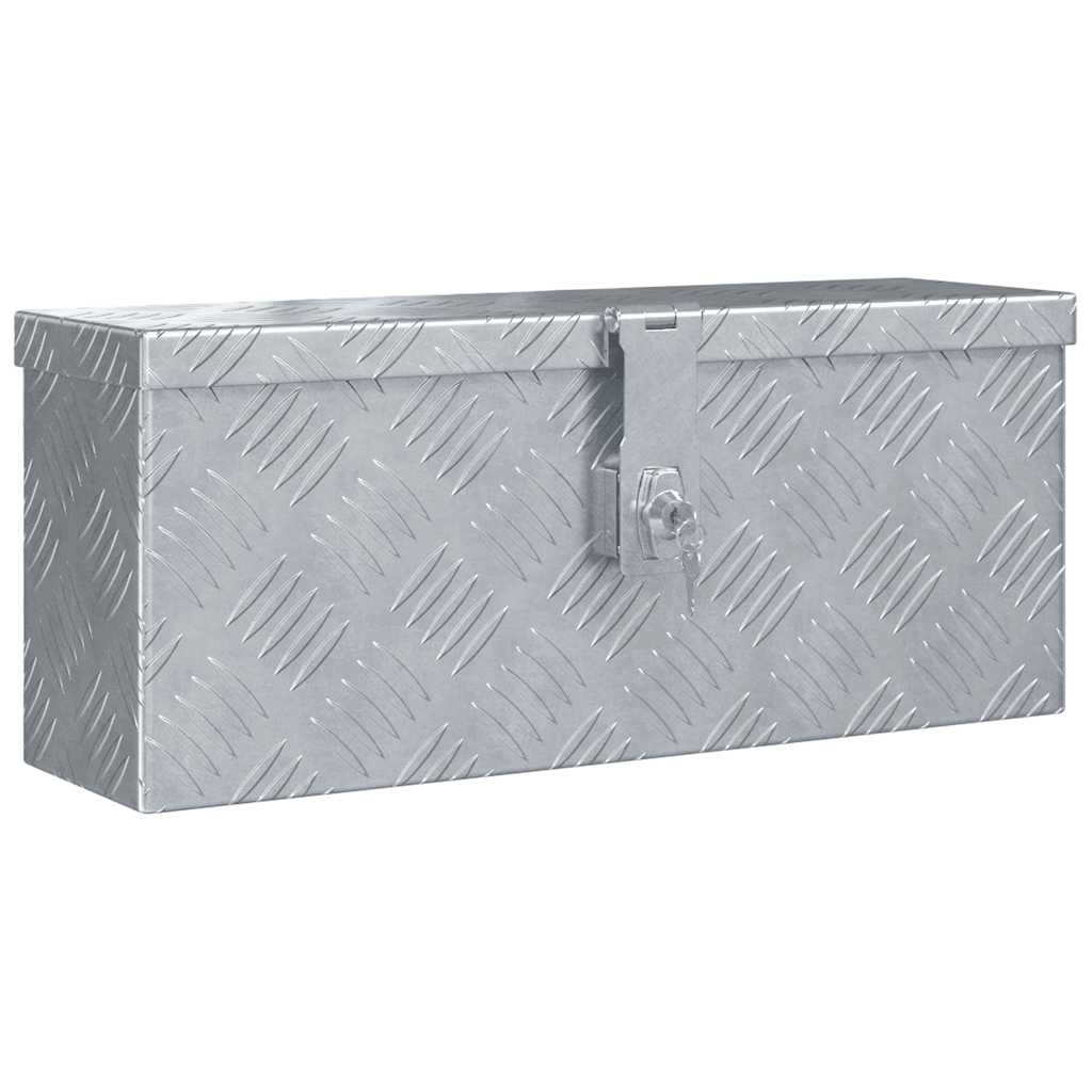 vidaXL Aluminum Box 19.1"x5.5"x7.9" Silver
