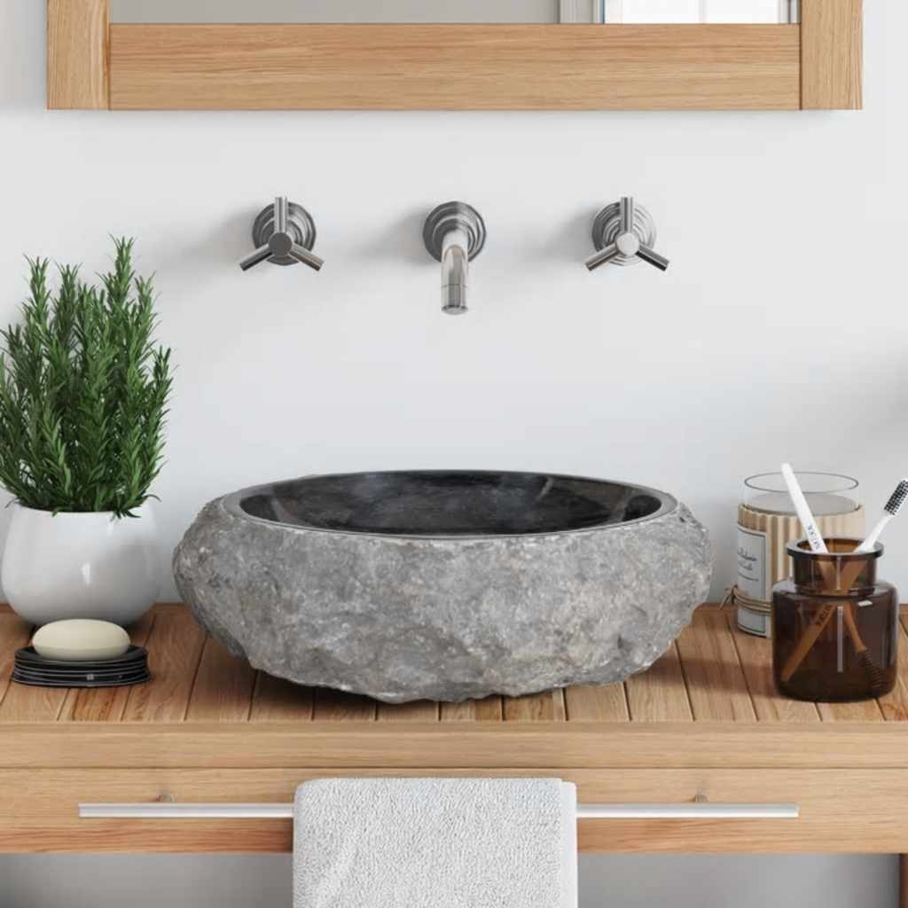 Sink 40x12 cm Marble Black