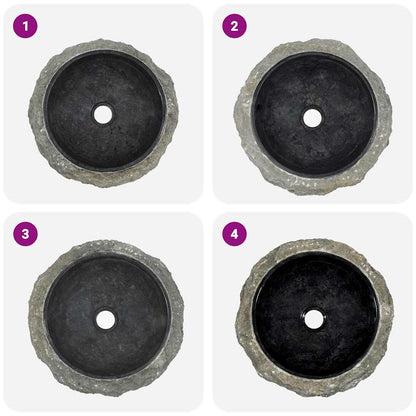Sink 40x12 cm Marble Black
