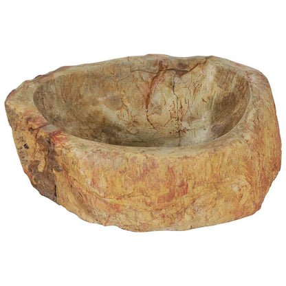 vidaXL Sink 17.7"x13.8"x5.9" Fossil Stone Cream