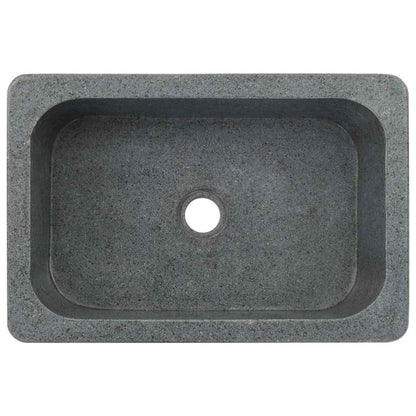 142780 vidaXL Sink 45x30x15 cm Riverstone Black