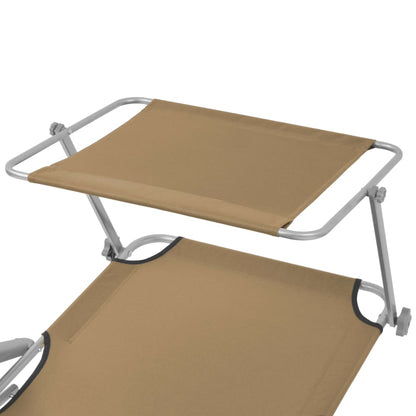 Sunlounger Taupe Powder-coated steel, Oxford fabric Medium