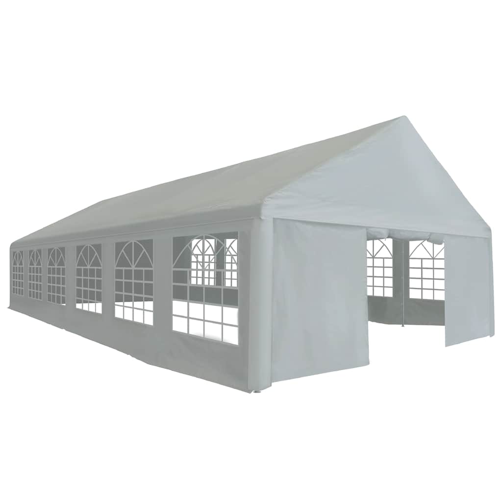 Party Tent PE 6x12 m Grey