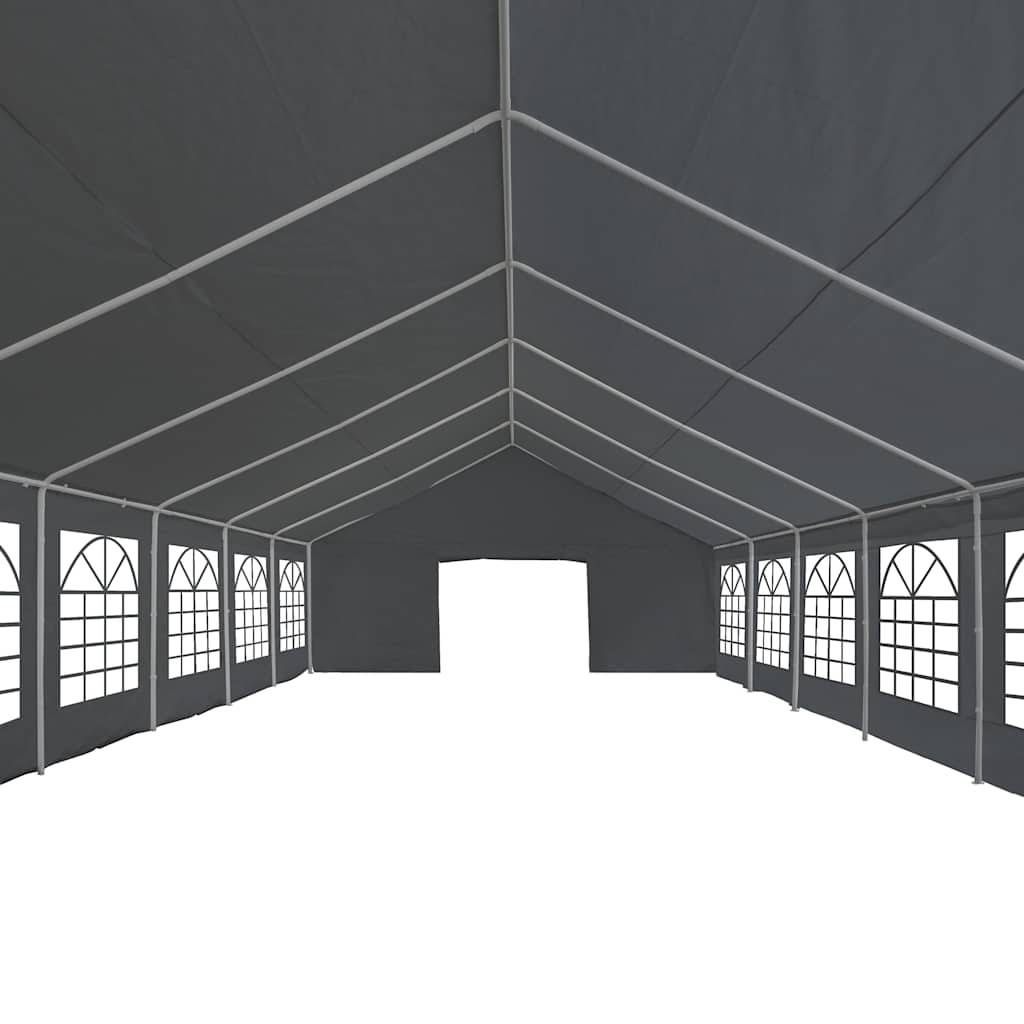 Party Tent PE 6x12 m Grey