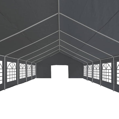 Party Tent PE 6x12 m Grey