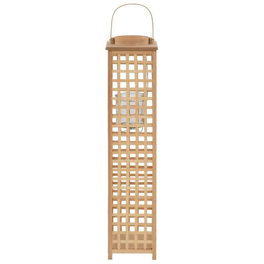 Candle Holder | Natural | Bamboo, Glass | Medium | Portable