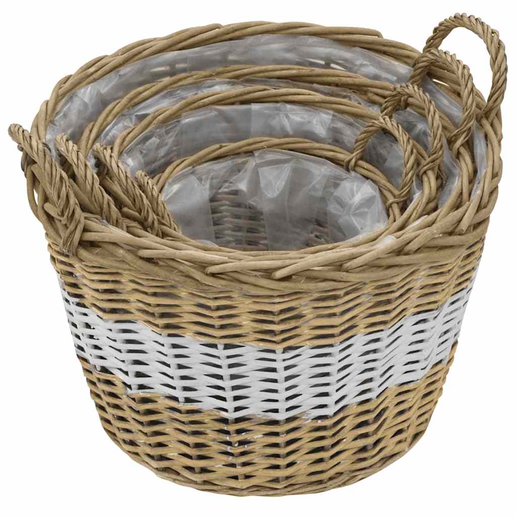 Raised Bed 4 pcs Wicker with PE Lining