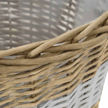 Raised Bed 4 pcs Wicker with PE Lining