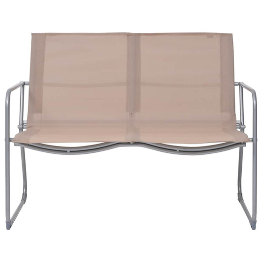 4 Piece Garden Lounge Set Fabric & Steel Taupe