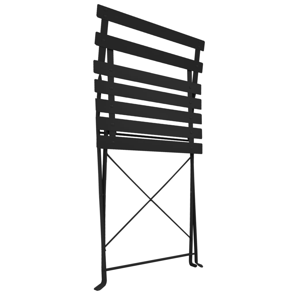 3 Piece Bistro Set Steel Black