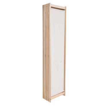 5-Panel Room Divider Cream 200x170x4 cm Fabric