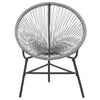 Garden Moon Chair Poly Rattan Grey
