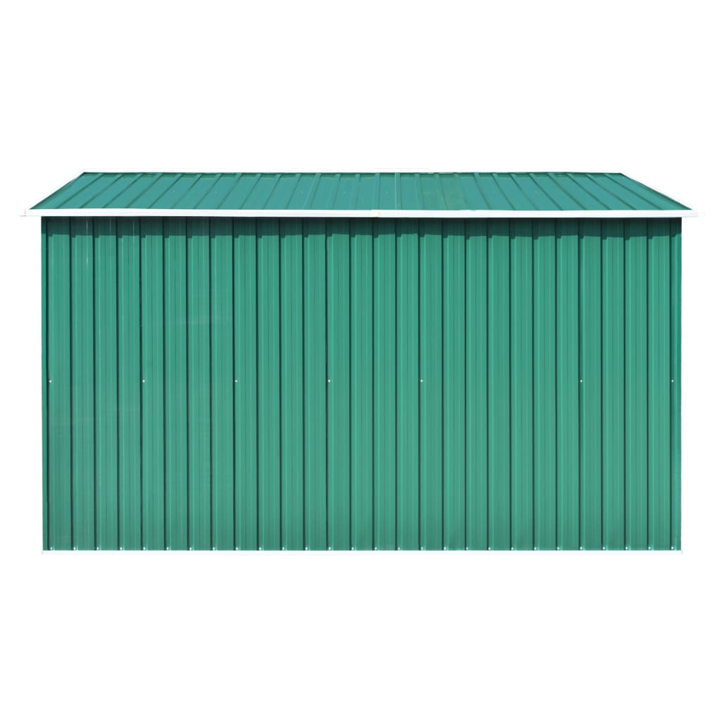 Garden Shed 257x298x178 cm Metal Green