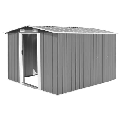 Garden Shed 257x298x178 cm Metal Grey