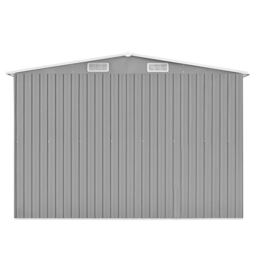 Garden Shed 257x298x178 cm Metal Grey