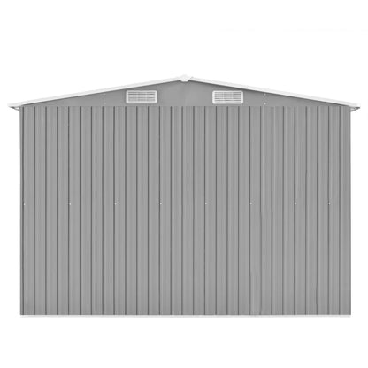 Garden Shed 257x298x178 cm Metal Grey