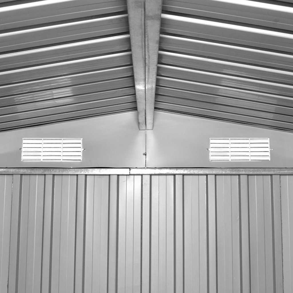 Garden Shed | Grey | Galvanised Steel | Large | Sliding Components
