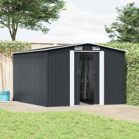 Garden Shed 257x298x178 cm Metal Anthracite