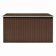 Garden Shed 257x298x178 cm Metal Brown