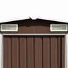 Garden Shed 257x298x178 cm Metal Brown