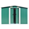 Garden Shed 257x392x181 cm Metal Green