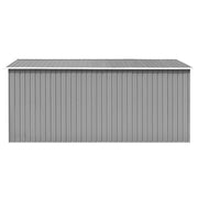 Garden Shed 257x392x181 cm Metal Grey