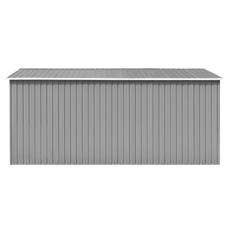 Garden Shed 257x392x181 cm Metal Grey