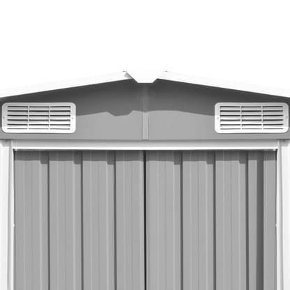 Garden Shed 257x392x181 cm Metal Grey