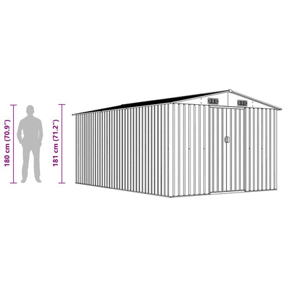Garden Shed | Brown | Galvanised steel | Large | Durable | Garden Shed