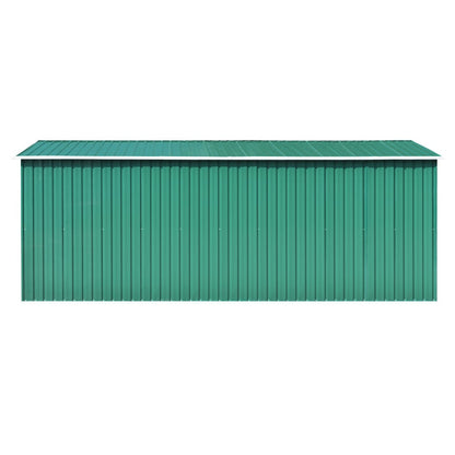 Garden Shed 257x489x181 cm Metal Green