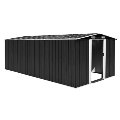 Garden Shed 257x489x181 cm Metal Anthracite