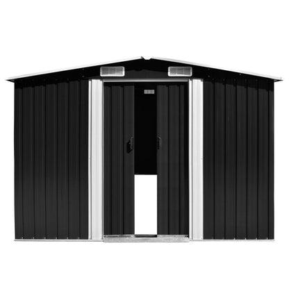 Garden Shed 257x489x181 cm Metal Anthracite