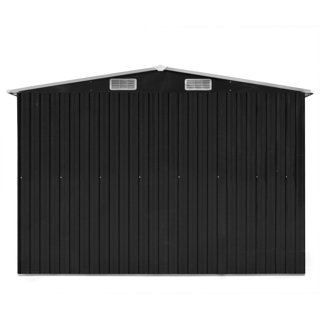 Garden Shed 257x489x181 cm Metal Anthracite