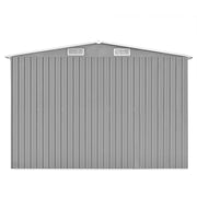 Garden Shed 257x580x181 cm Metal Grey