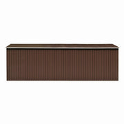 Garden Shed 257x580x181 cm Metal Brown