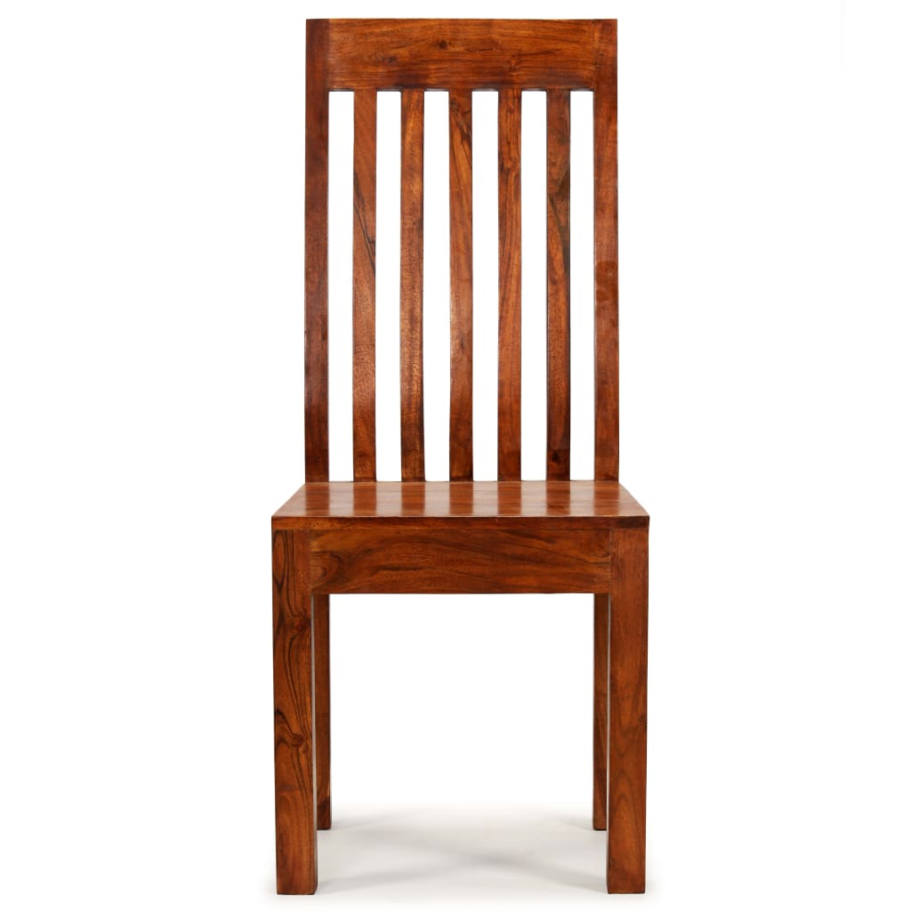 Dining Chair | Set of 4 | Brown | Solid acacia wood | Standard | Durable